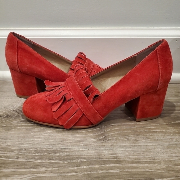 NEW Steve Madden Kate Red Suede Pumps - Picture 2 of 6